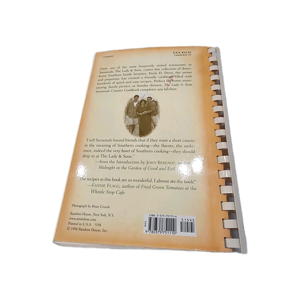 Vintage The Lady and Sons 1998 Paula Deen Country Cookbook Savannah Spiral Bound - Picture 2 of 4